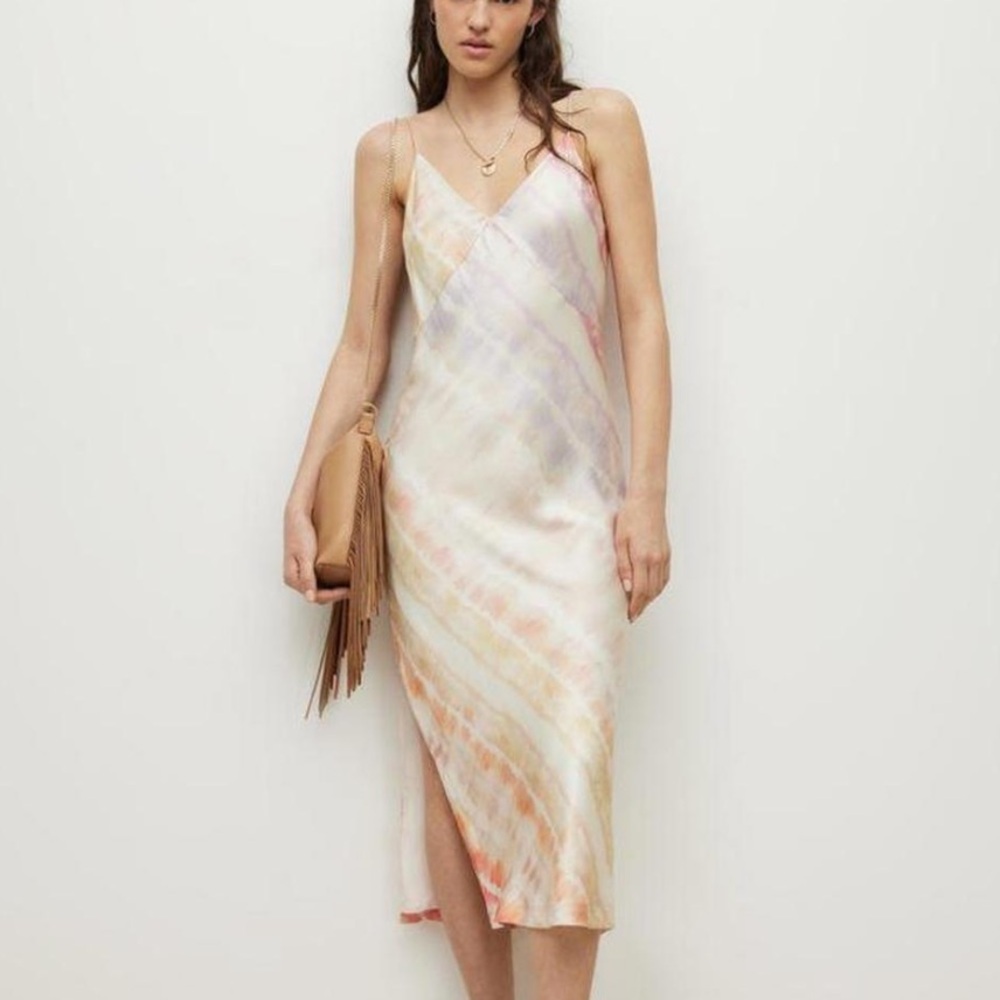 NWT All Saints Melody Marea Dress Size US 2 in Rainbow Pink
